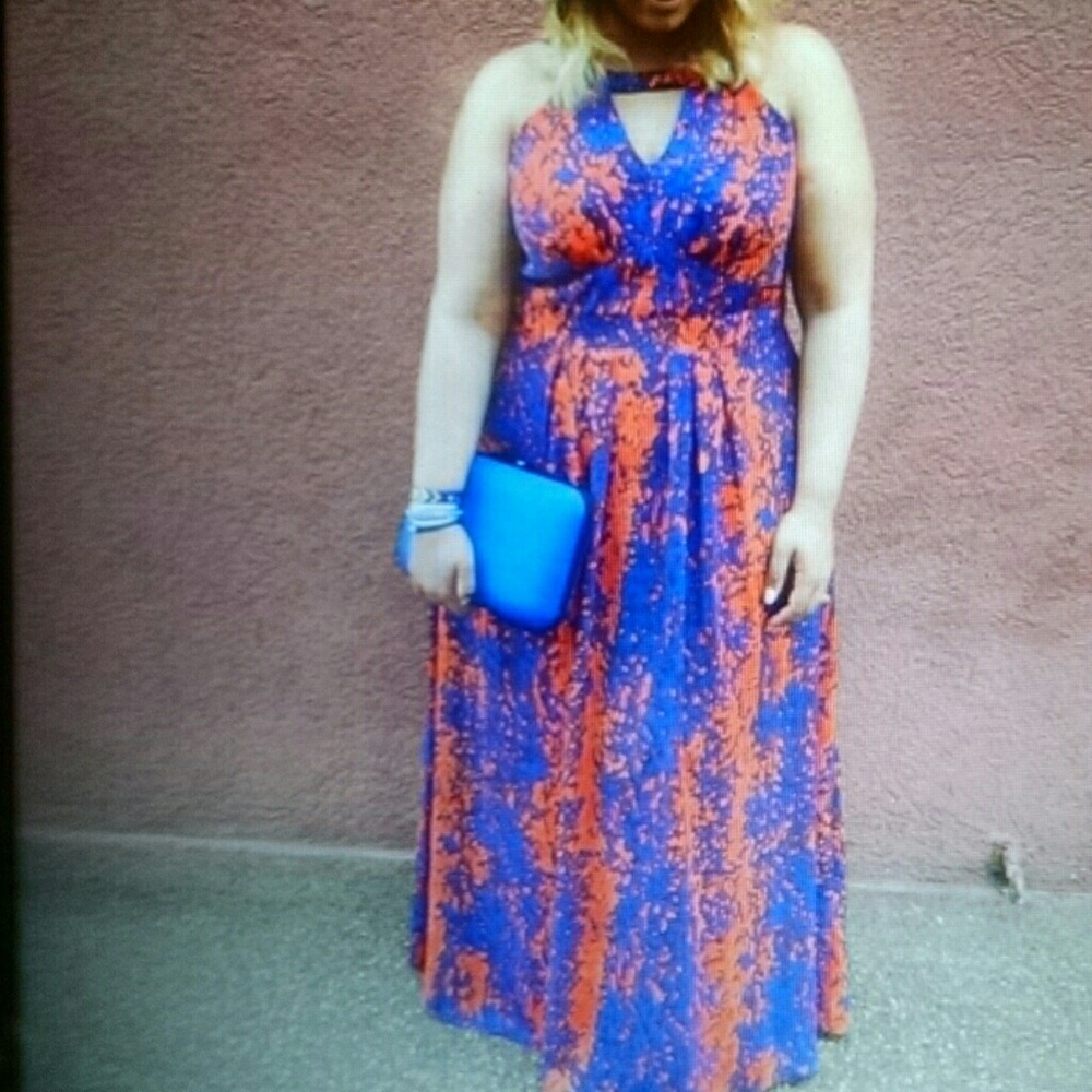 City Chic Cool Flame Maxi Dress 20